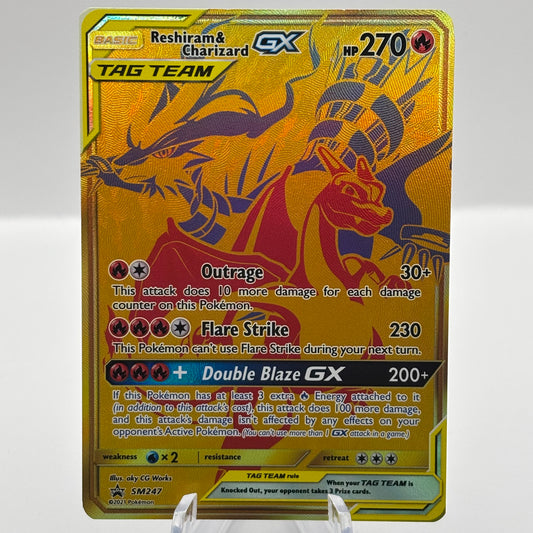 Reshiram & Charizard GX - SM247 - SM Promos (SMP) Light Play Single Card