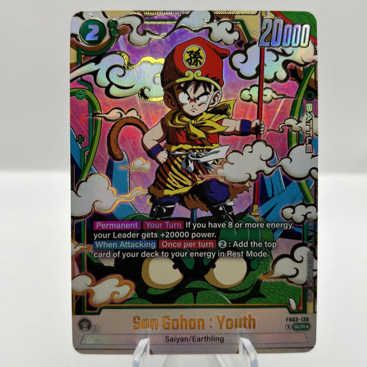 Son Gohan : Youth - FB03-139 (Alternate Art) - Raging Roar Single Card