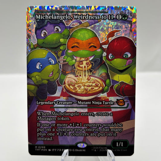 Michelangelo, Weirdness to 11 (Showcase) (Fracture Foil) - Teenage Mutant Ninja Turtles Single Card
