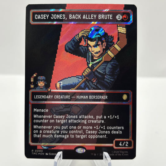 Casey Jones, Back Alley Brute (Borderless) (Surge Foil) - Commander: Teenage Mutant Ninja Turtles (TMC)