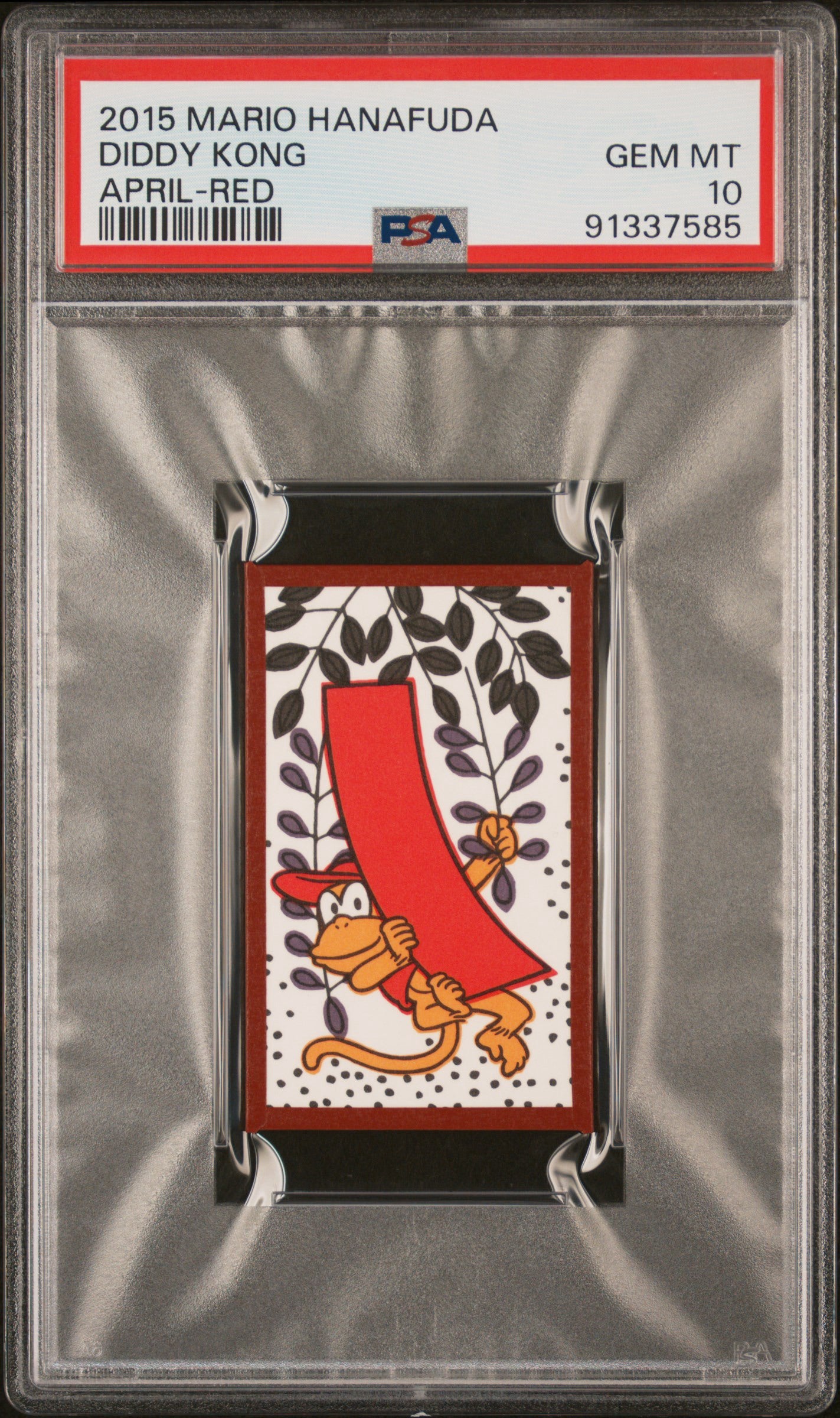 PSA 10 2015 MARIO HANAFUDA DIDDY KONG APRIL-RED
