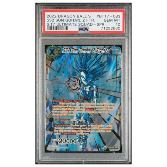 2022 #BT17-083 SS2 GOHAN, Z FIGHTER SPECIAL RARE PSA 10