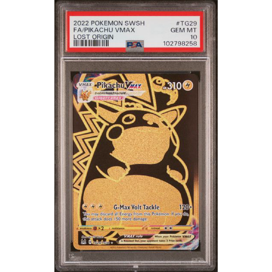 PSA 10 2022 POKEMON SWORD & SHIELD LOST ORIGIN #TG29 FA/PIKACHU VMAX LOST ORIGIN