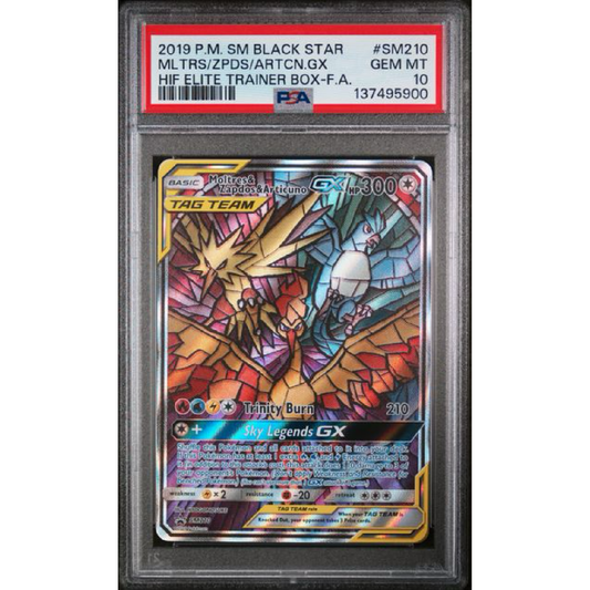 PSA 10 2019 POKEMON SM BLACK STAR PROMO #SM210 MLTRS/ZPDS/ARTCN.GX HIF ELITE TRAINER BOX-F.A.