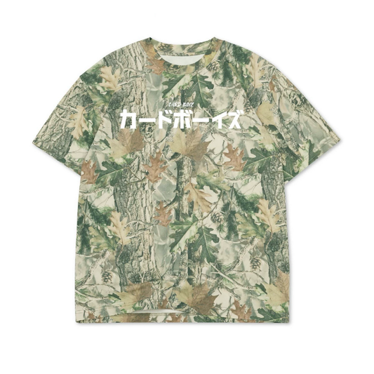 Card Boyz Oversized Box Tee Green Wood Camo (Kids)