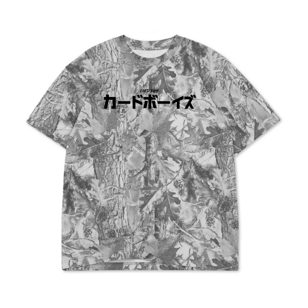 Card Boyz Oversized Box Tee Gray Wood Camo (Kids)