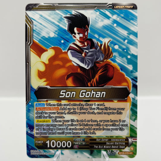 Son Gohan // Great Saiyaman, Love of Justice (SLR) - Prismatic Clash Single Card