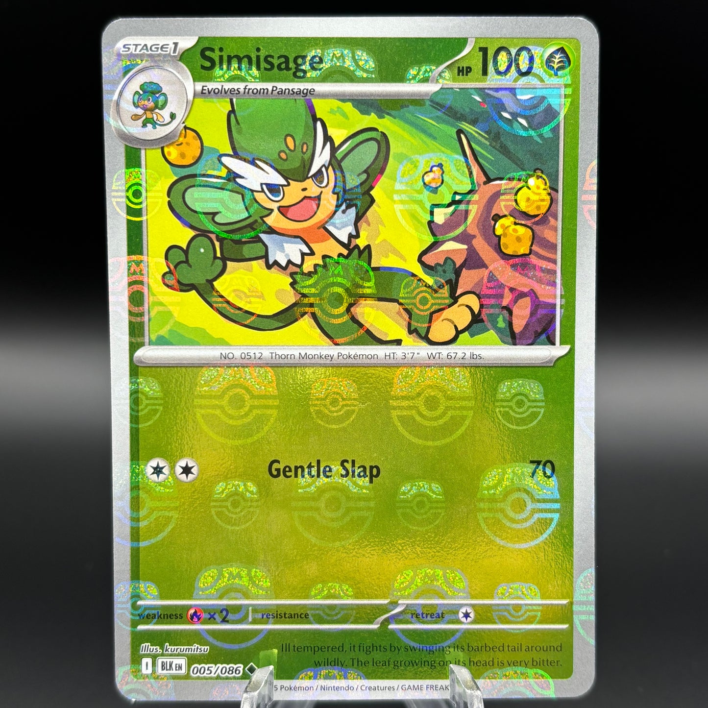 Simisage (Master Ball Pattern) - SV: Black Bolt Single Card