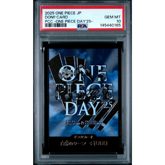 PSA 9 2025 One Piece Japanese Day'25- #110 Monkey D. Luffy & PSA 10 2025 DON!! (Sold As Sequential Set Of 2)