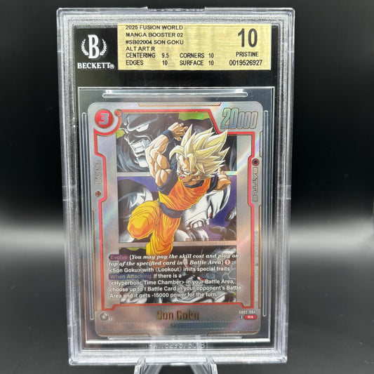 Beckett 10 Fusion World 2025 Manga Booster Son Goku SB02-004 Alt Art Rare