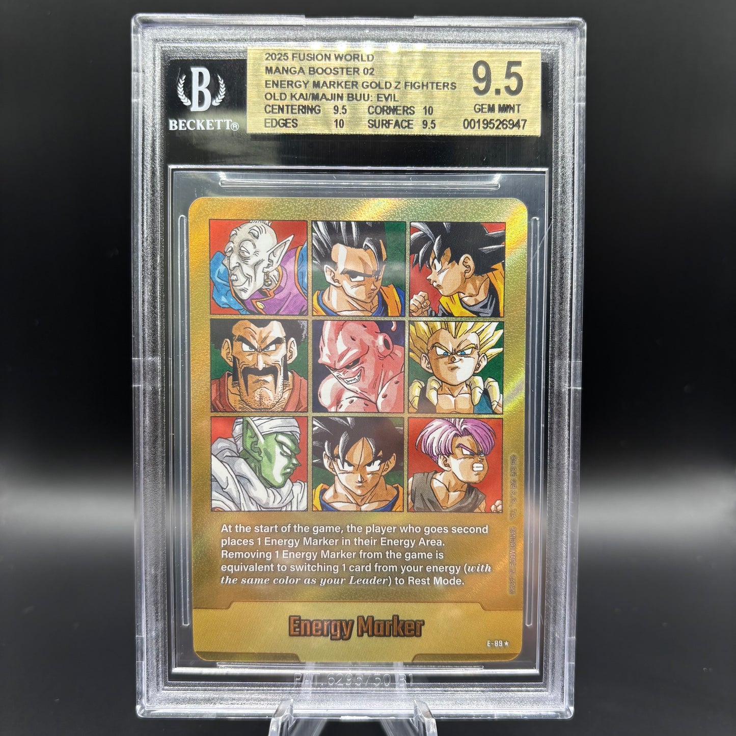 Beckett 9.5 2025 Fusion World Manga Booster SB02 Gold Energy Marker E-89