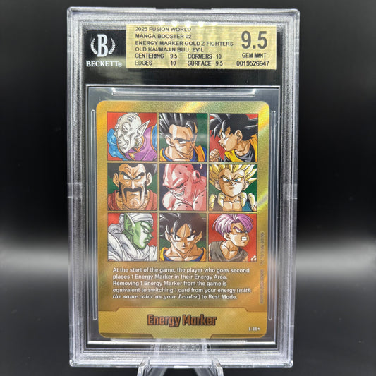 Beckett 9.5 2025 Fusion World Manga Booster SB02 Gold Energy Marker E-89