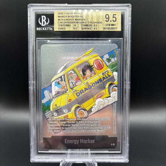 Beckett 9.5 2025 Fusion World Manga Booster SB02 Energy Marker E-75