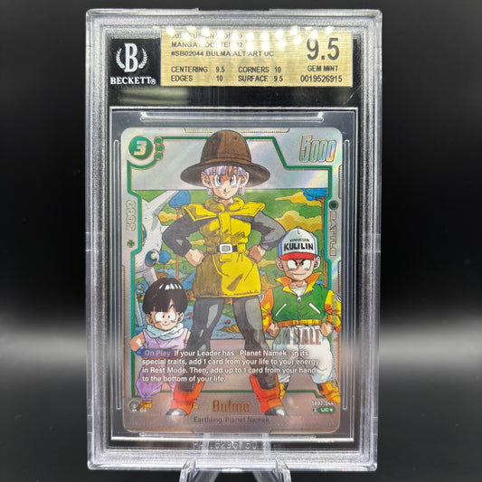 Beckett 9.5 2025 Fusion World Manga Booster SB02-044 Bulma Alt Art UC