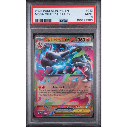 2025 POKEMON PFL EN-PHANTASMAL FLAMES #013 MEGA CHARIZARD X EX