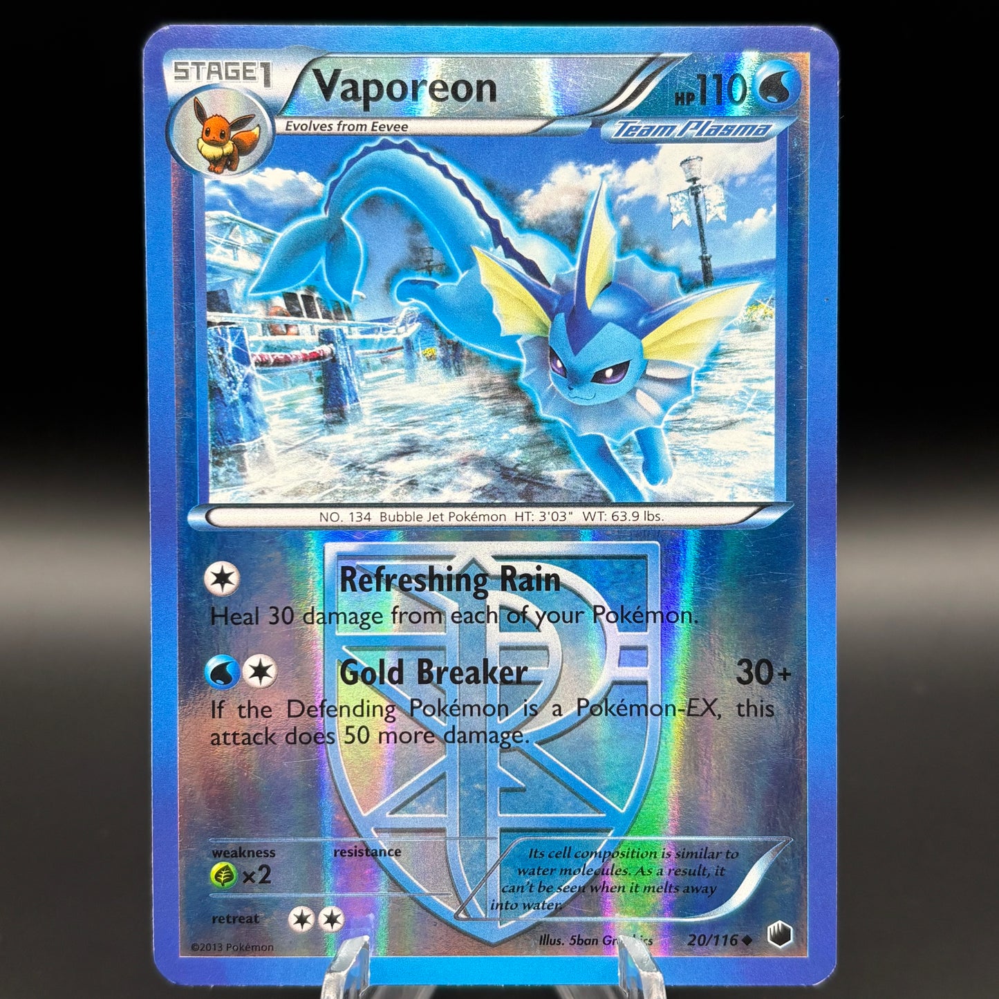 *Moderately Played* Vaporeon (Team Plasma) - Plasma Freeze Single Card