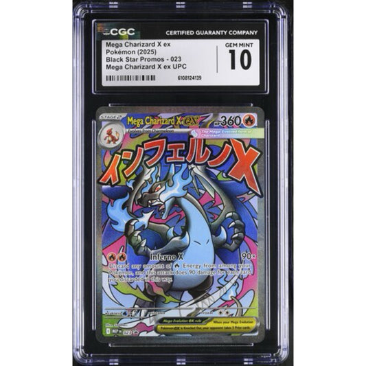 CGC 10 Mega Charizard X ex Pokemon (2025) Black Star Promos - 023