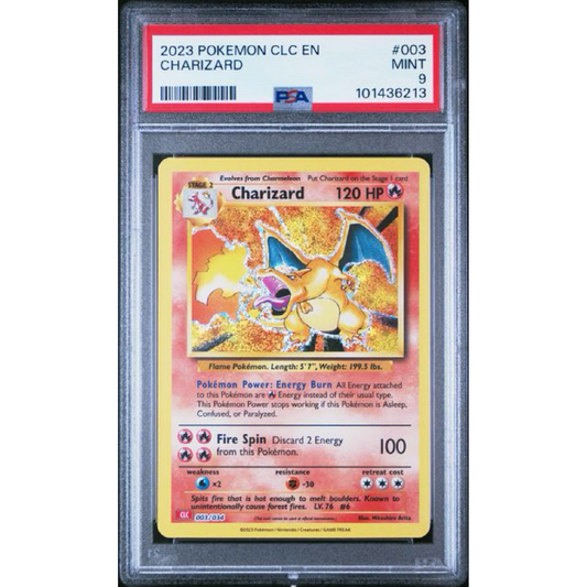 PSA 9 2023 POKEMON CLC-TRADING CARD GAME CLASSIC CHARIZARD & HO-OH EX DECK #003 CHARIZARD