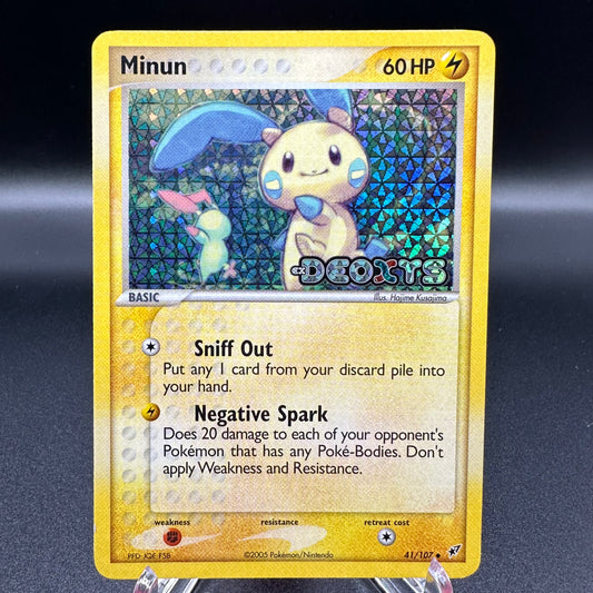 Minun - Deoxys *Light Play* Rev. Holo Single Card