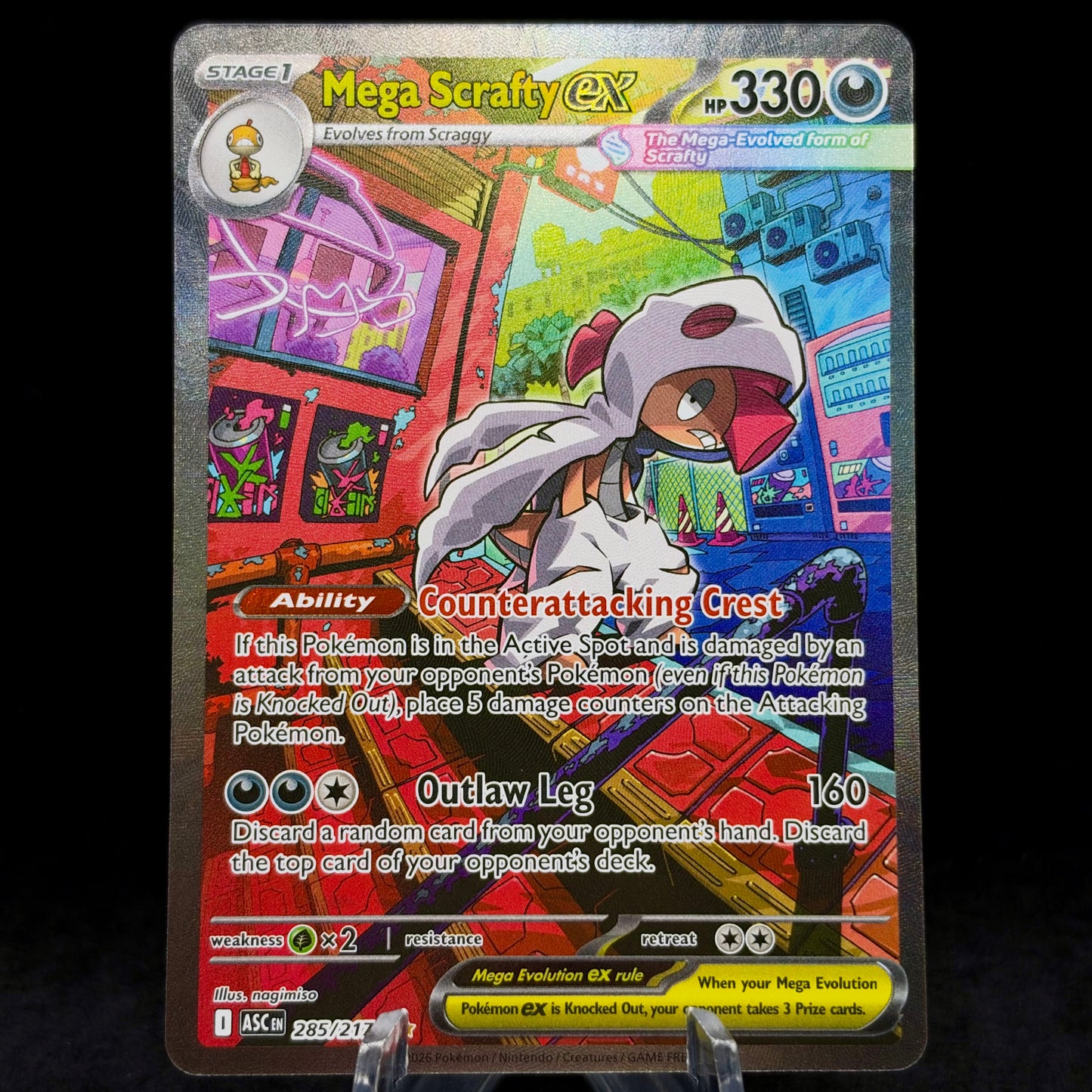 Mega Scrafty ex - 285/217 - ME: Ascended Heroes (ASC) Single Card
