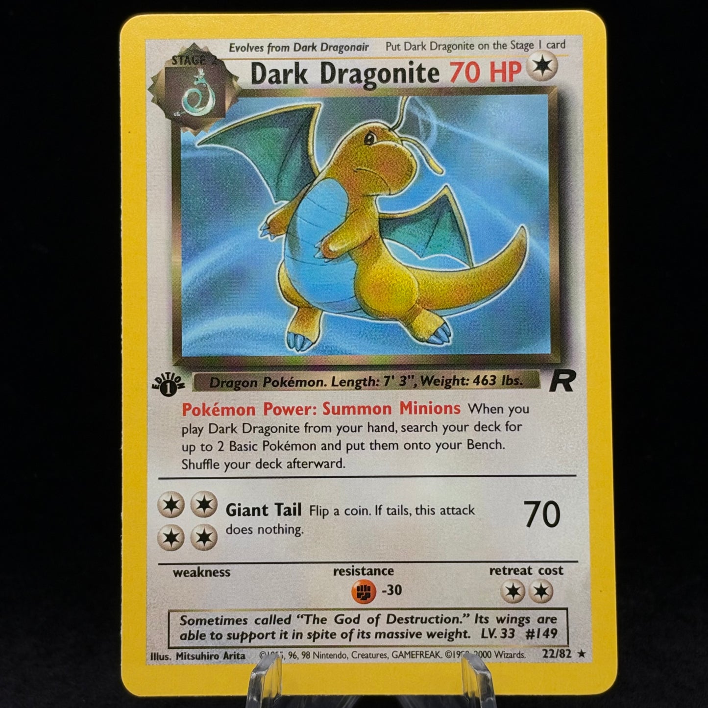 Dark Dragonite (5) - Team Rocket (TR) 1st Edition Single Card