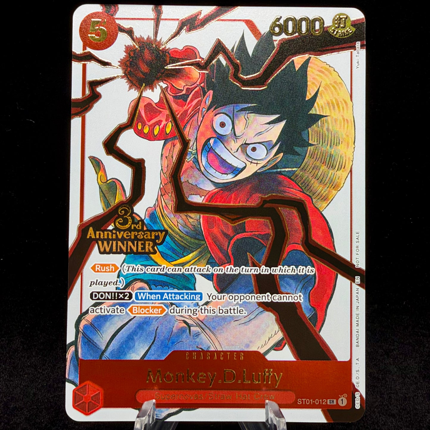 Monkey.D.Luffy - ST01-012 (3rd Anniversary Winner) Single Card