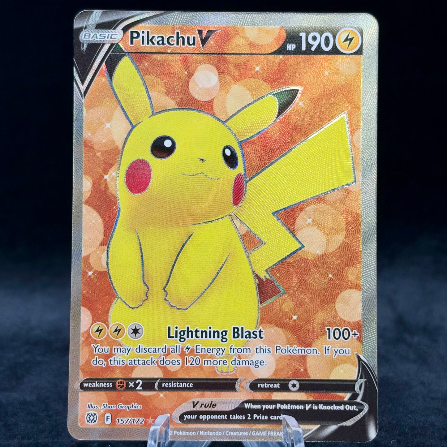 Pikachu V (Full Art) - SWSH09: Brilliant Stars *Light Play* Single Card