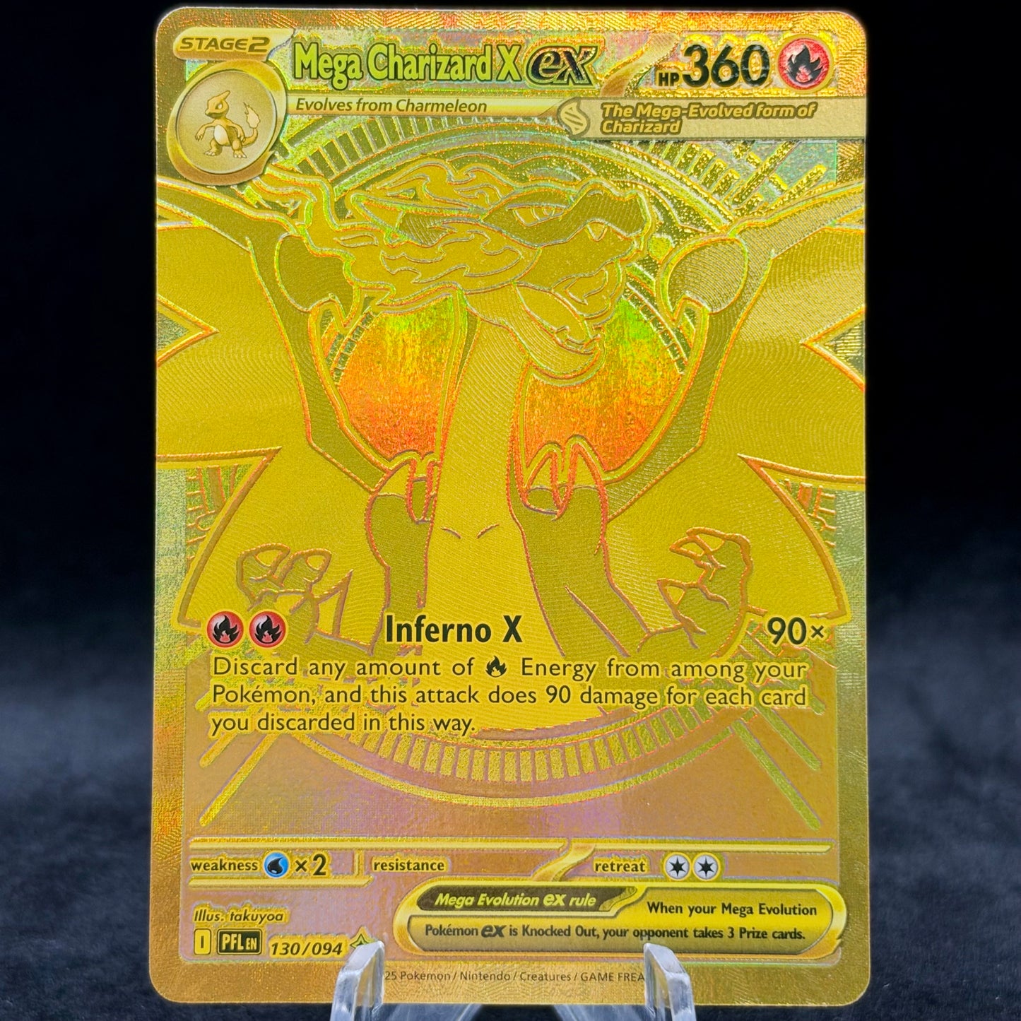 Mega Charizard X ex - 130/094 - ME02: Phantasmal Flames Single Card