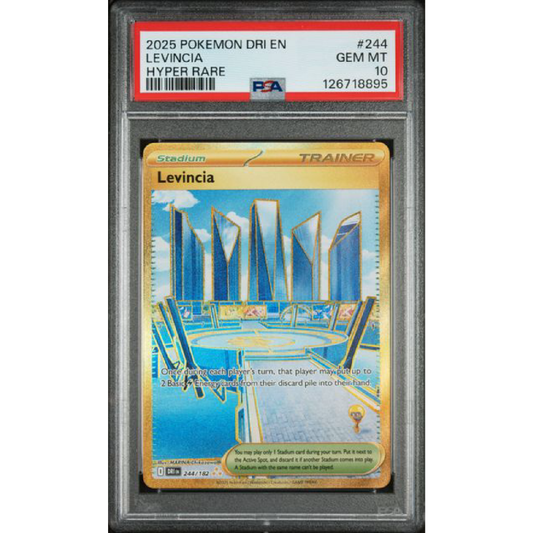 PSA 10 2025 POKEMON DRI EN-DESTINED RIVALS #244 LEVINCIA HYPER RARE
