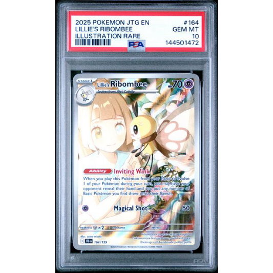 PSA 10 2025 POKEMON JTG EN-JOURNEY TOGETHER #164 LILLIE'S RIBOMBEE ILLUSTRATION RARE