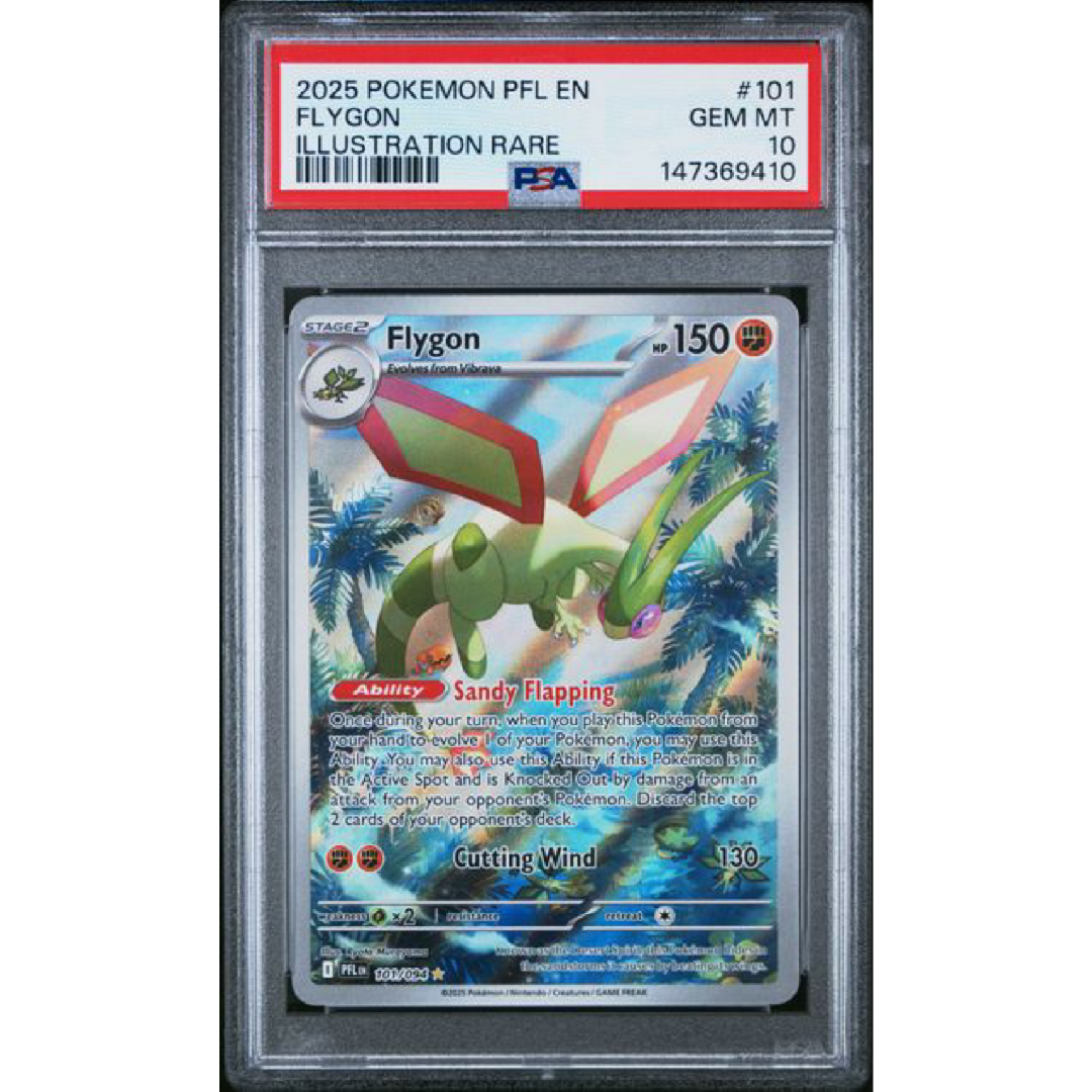 PSA 10 2025 POKEMON PFL EN-PHANTASMAL FLAMES #101 FLYGON ILLUSTRATION RARE