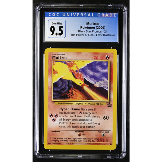 Moltres (2000) Black Star Pr CGC GEM MINT 9.5