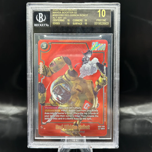 Black Label Beckett 10 2025 Fusion World Manga Booster SB02-060 Red Ribbon Robot Alt Art