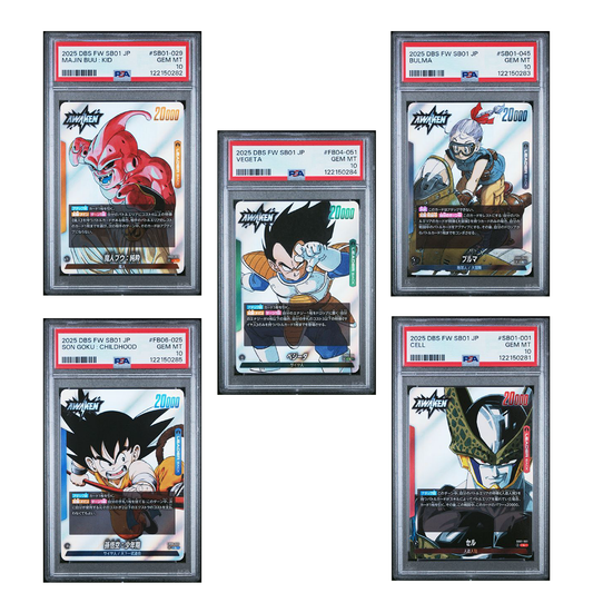 PSA 10 2025 Dragon Ball Set of 5 Leaders (Japanese Sequential)