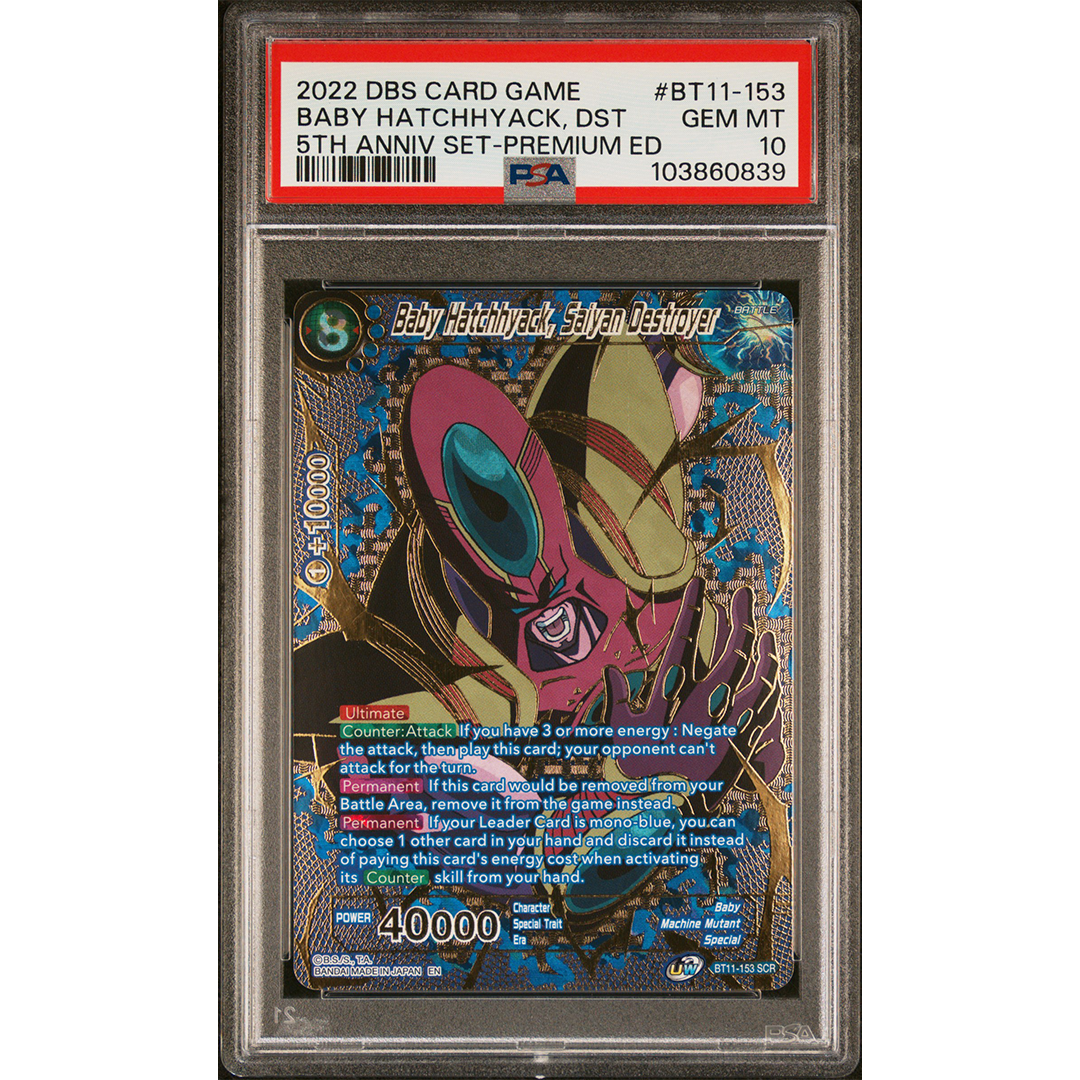 PSA 10 2022 Dragon Ball Baby HatchhYack, Saiyan Destroyer SCR – Card Boyz
