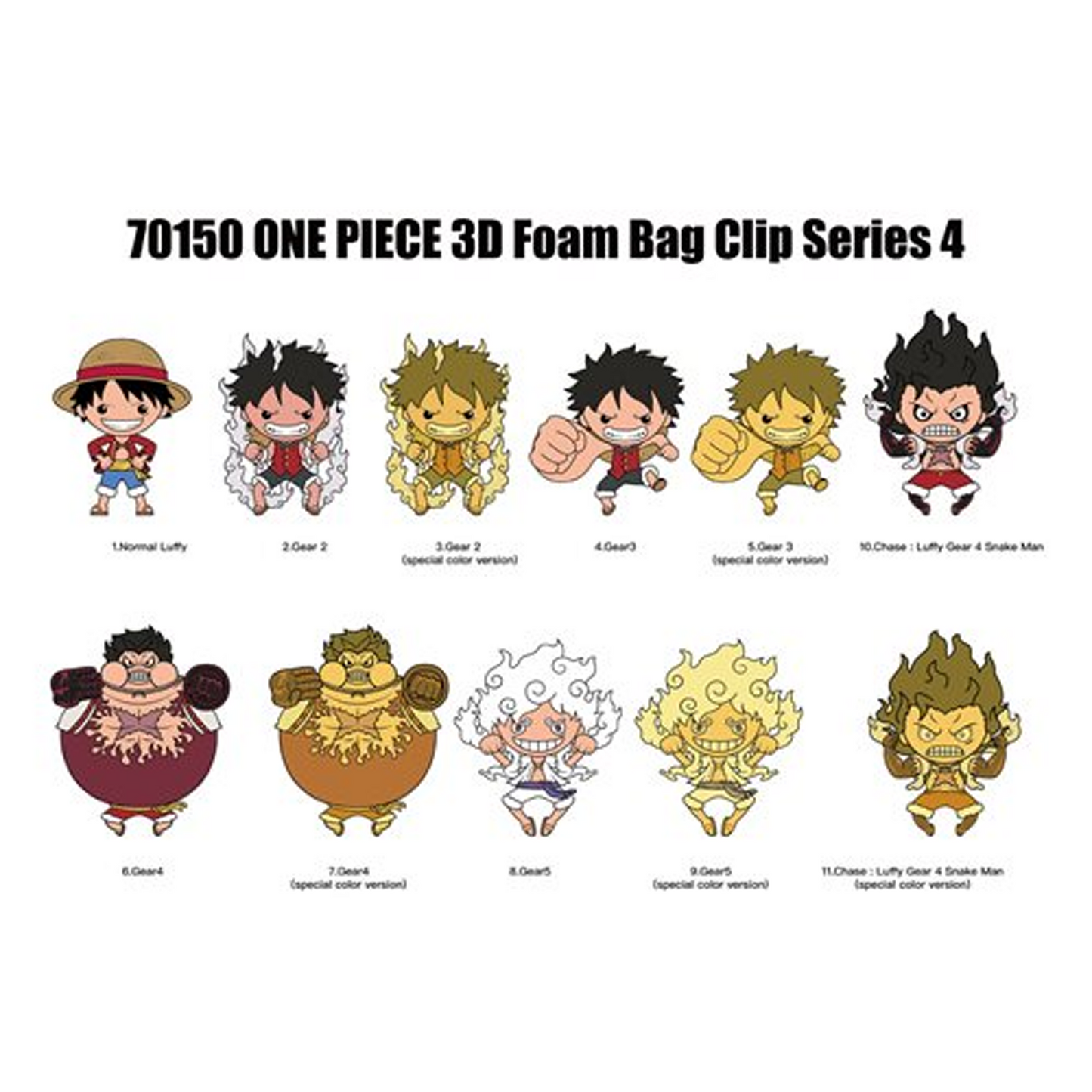 One Piece Series 4 3D Foam Bag Clip