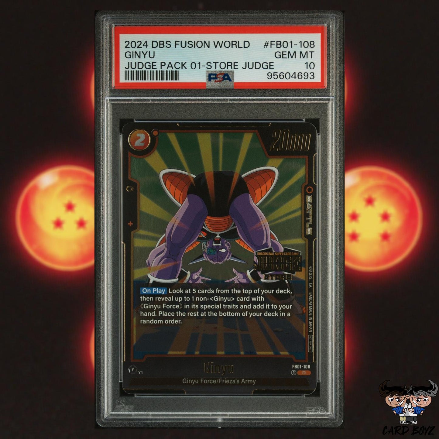 PSA 10: Ginyu Judge Pack 01 Store Judge [Dragon Ball]