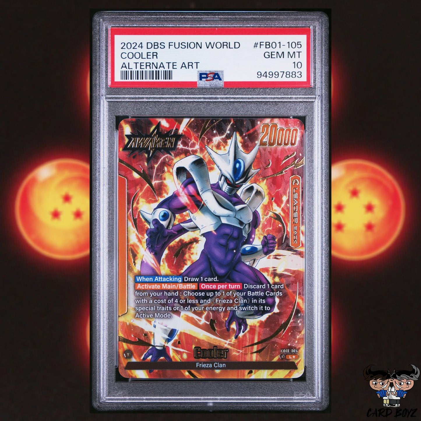 PSA 10: Cooler Alt Art Leader Fusion World FB01