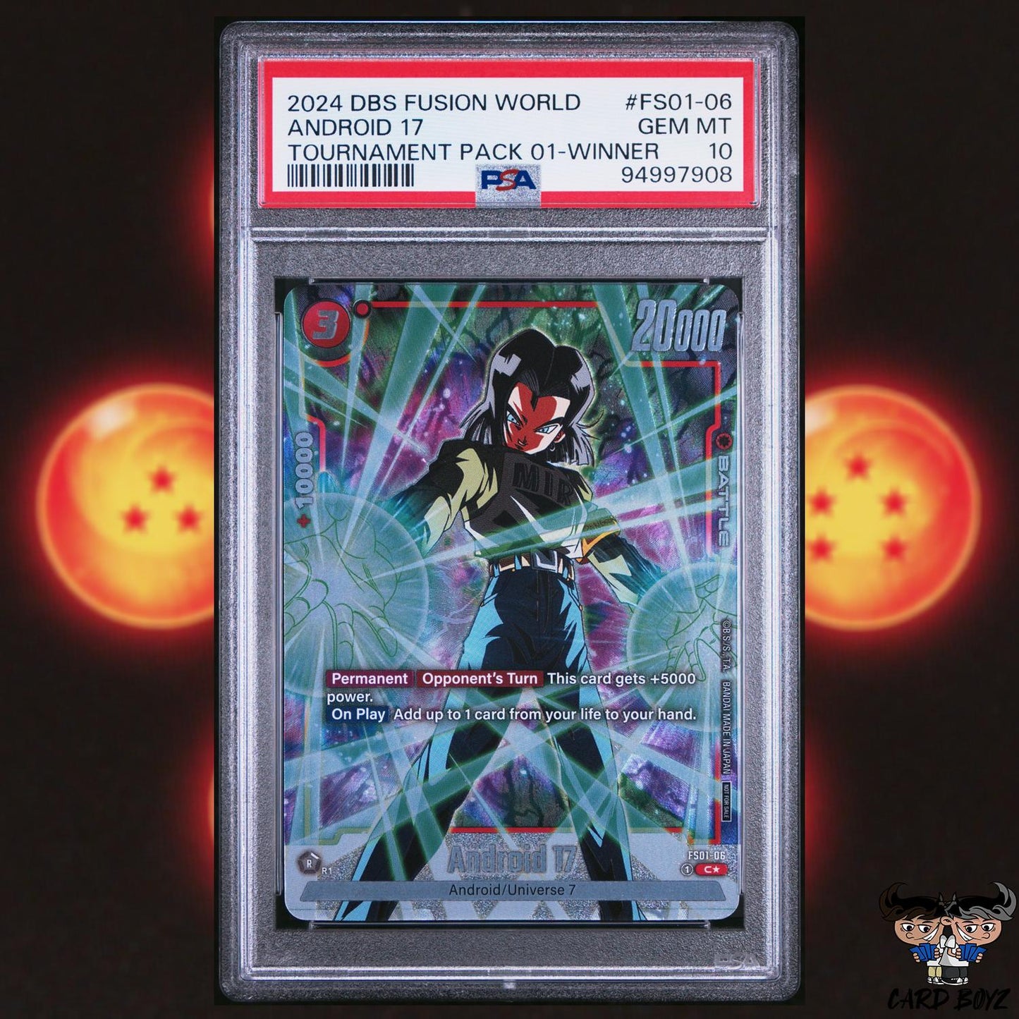 PSA 10: Android 17 Tournament Pack 01 Winner