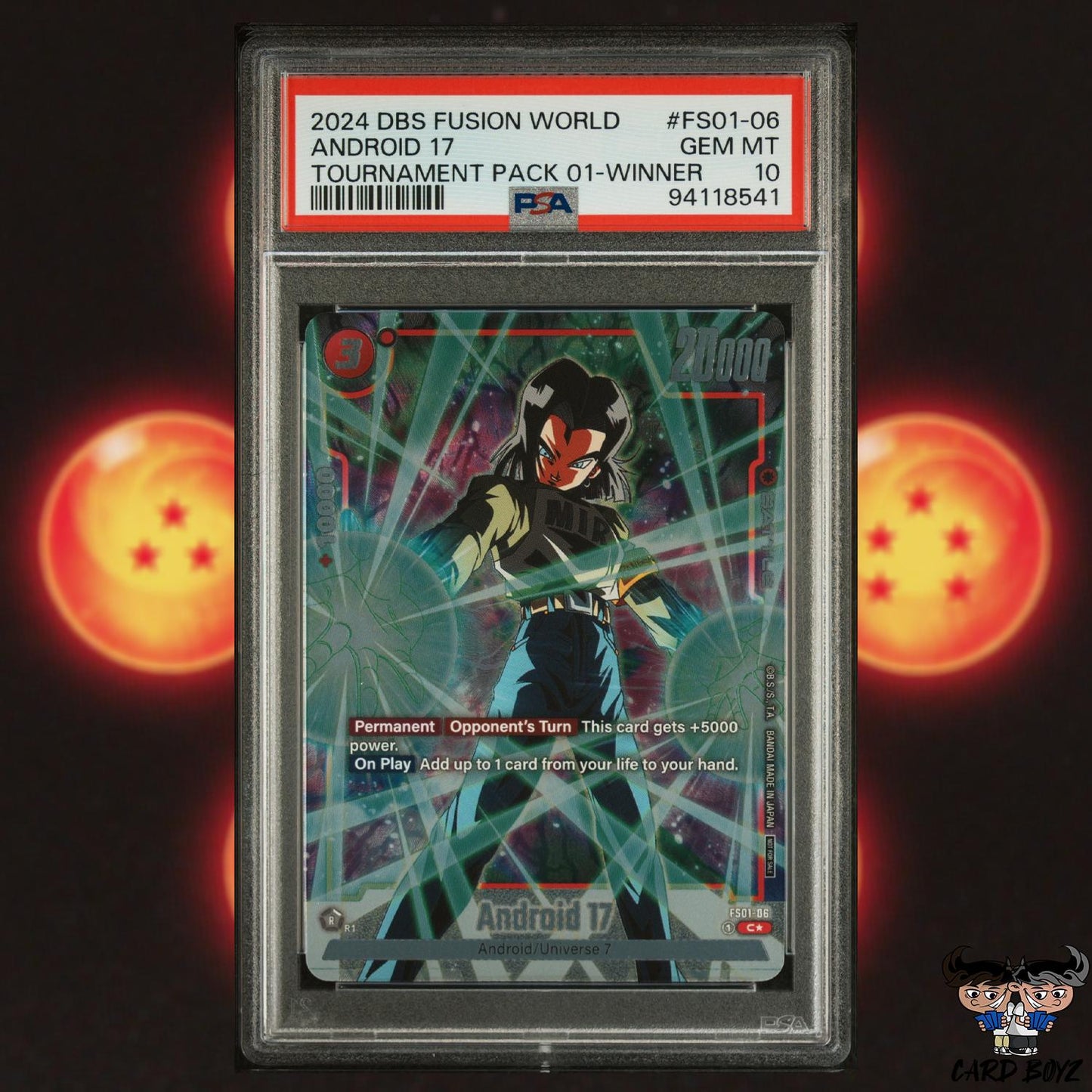 PSA 10: Android 17 Tournament Pack 01 Winner